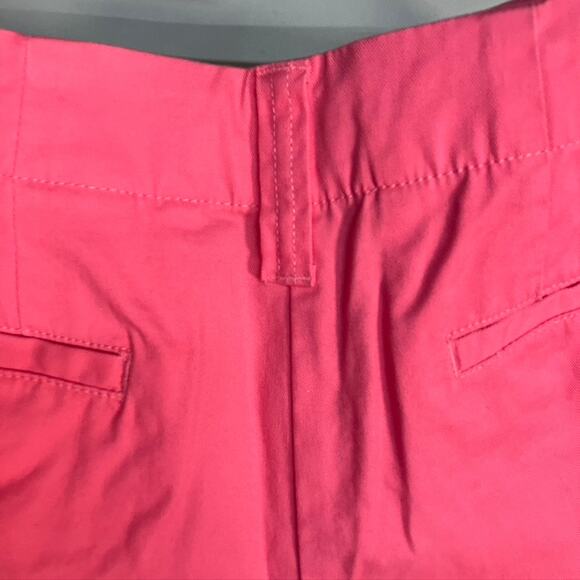 Talbots Stretch Chino Shorts Flat Front 6" Inseam Womens 10 Pink Golf Summer - Picture 10 of 14